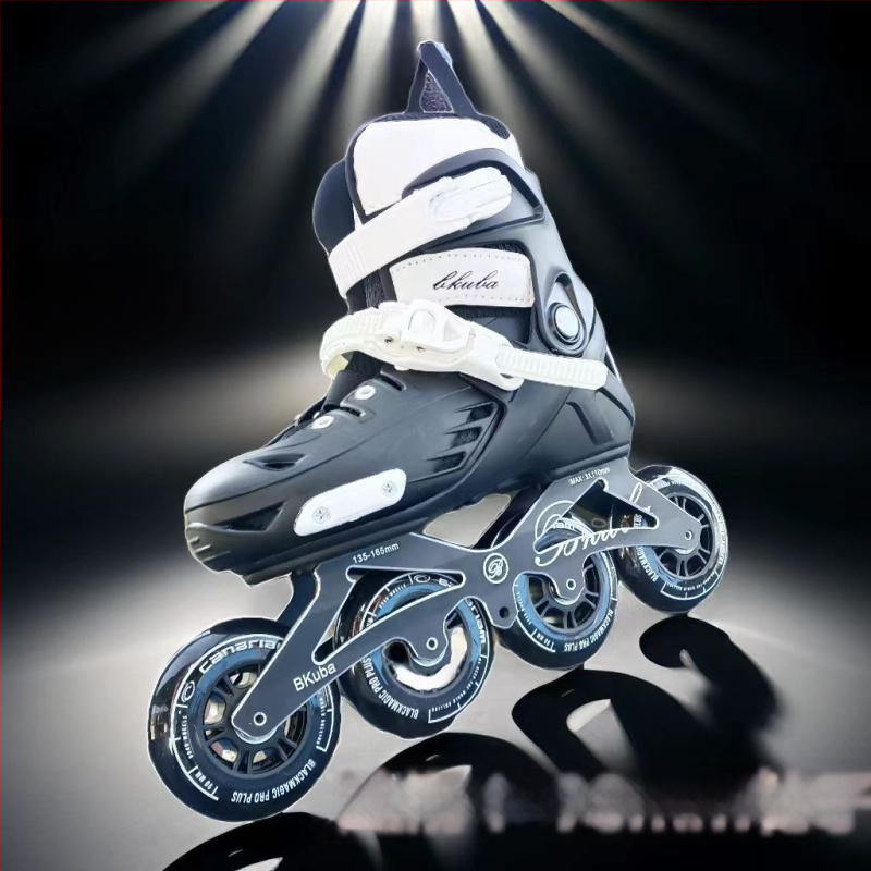 Inline skates za početnike, za odrasle i djecu, brze, s prilagodljivom trokolnom konstrukcijom i protukliznom površinom