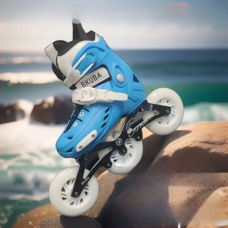 Inline skates za početnike, za odrasle i djecu, brze, s prilagodljivom trokolnom konstrukcijom i protukliznom površinom