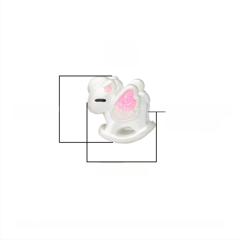 999 čisto srebrna perla sa znakom zodijaka Konj, premaz smolom, dio za DIY pleteni narukvicu, promjer 11,7 mm
