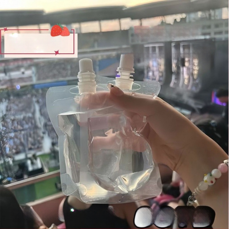 Prijenosna vanjska vodena torba s mlaznicom za glazbene festivale i koncerte, jednokratna vodena torba
