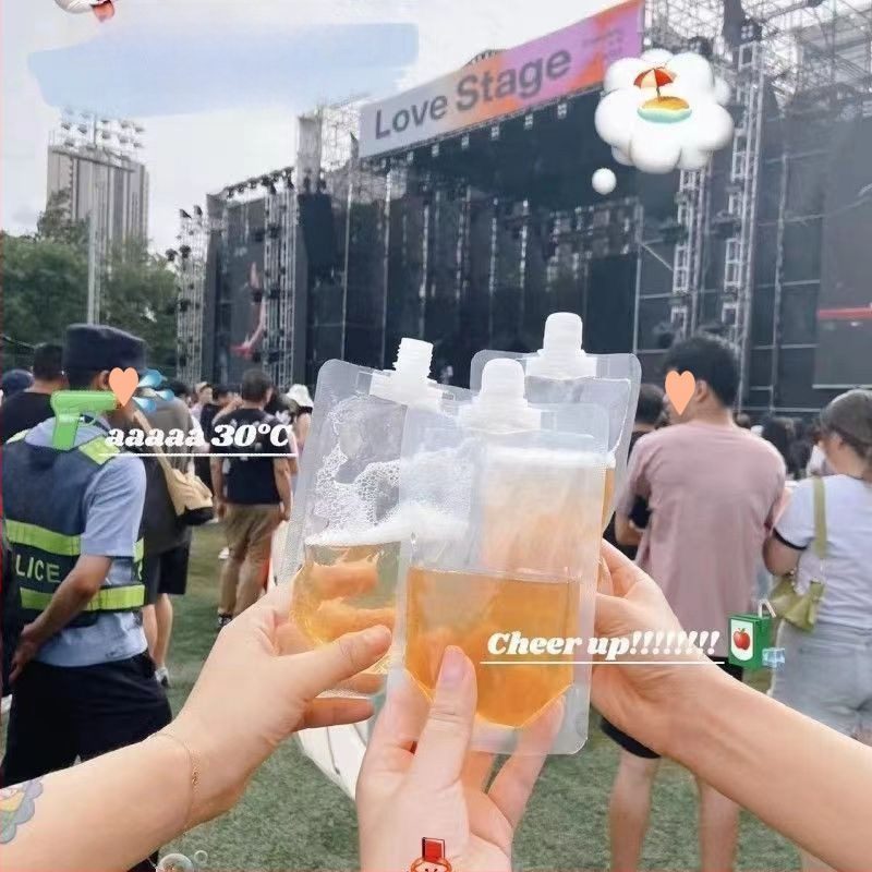Prijenosna vanjska vodena torba s mlaznicom za glazbene festivale i koncerte, jednokratna vodena torba