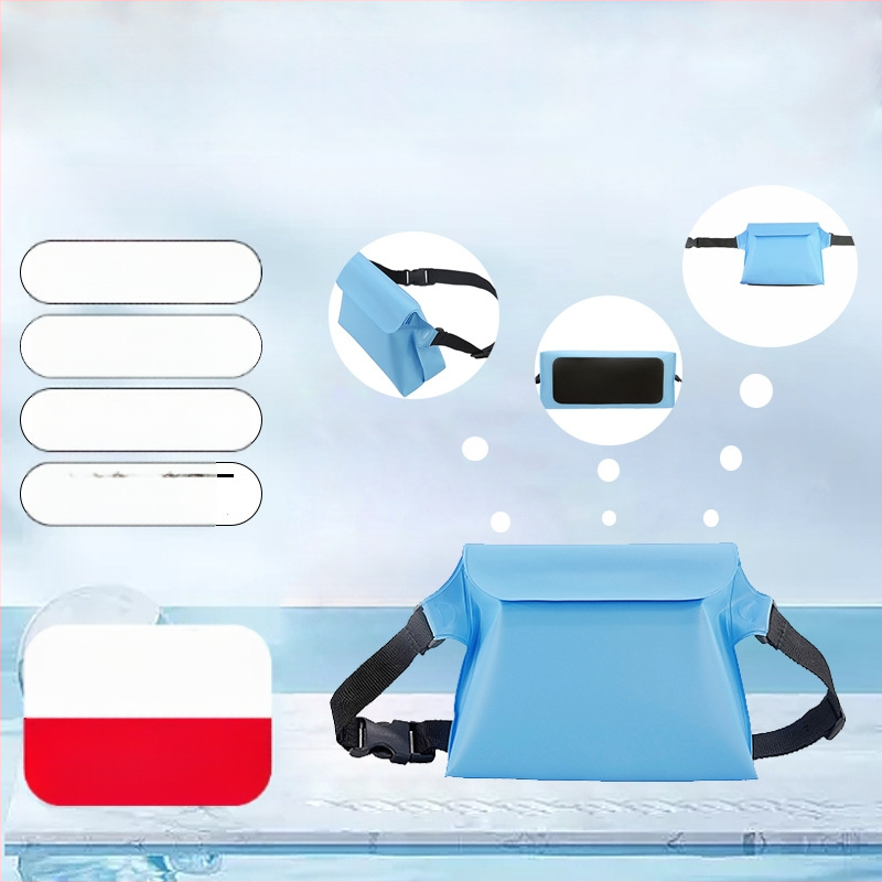 3D vodootporna torba za struk, velika kapaciteta, za plažu, plivanje i vodene sportove