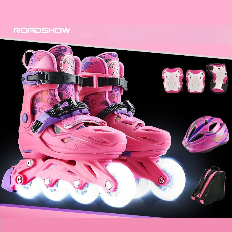 Lexiu Djeca svjetleće rollerice s cvjetnim dizajnom – svakodnevne inline patike za djecu