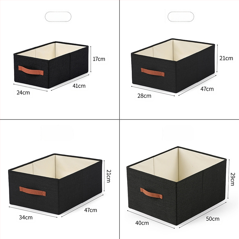 Sklopiva tekstilna kutija za odlaganje odjeće sa ladicom, organizator odjeće, dimenzije 47×28×21 cm, kapacitet 30–40 L