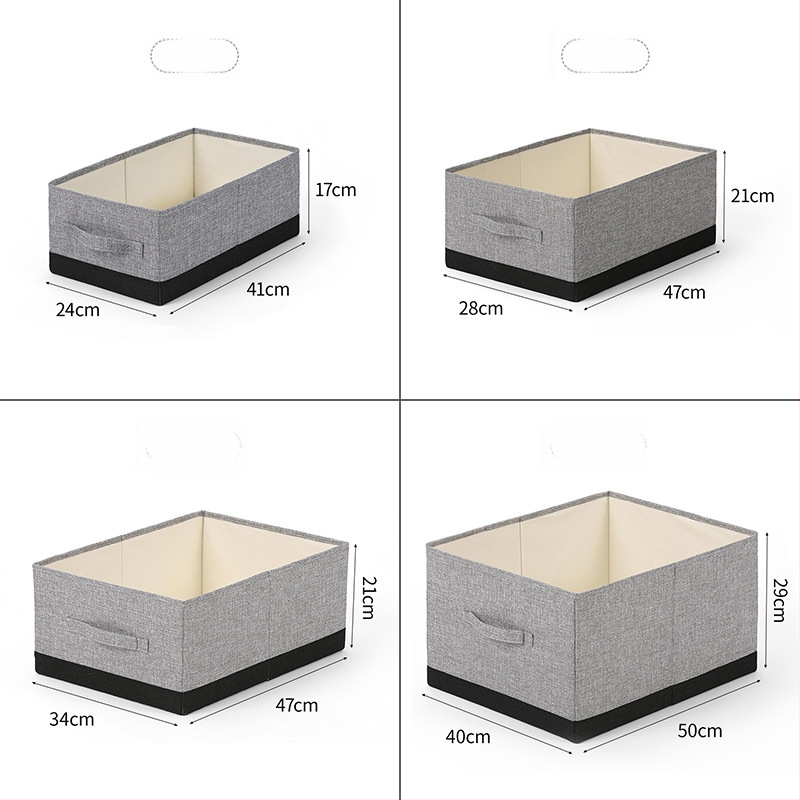 Sklopiva tekstilna kutija za odlaganje odjeće sa ladicom, organizator odjeće, dimenzije 47×28×21 cm, kapacitet 30–40 L