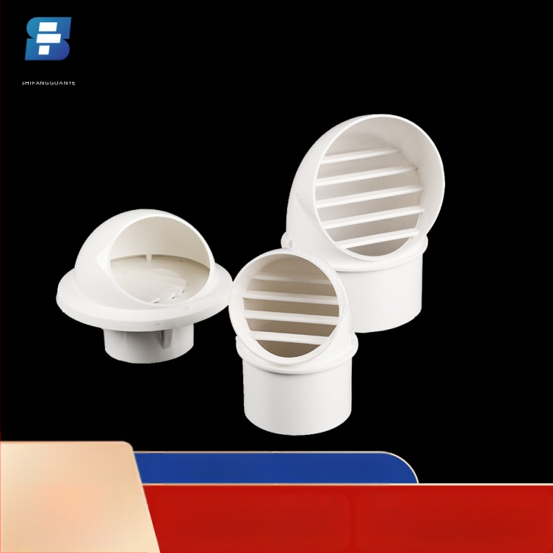PVC dišna kapa s integriranim izlazom zraka, podijeljena kišna kapa, kuglaste dišne kape, ventilacija cijevi (veličine 75, 110, 160, 180)