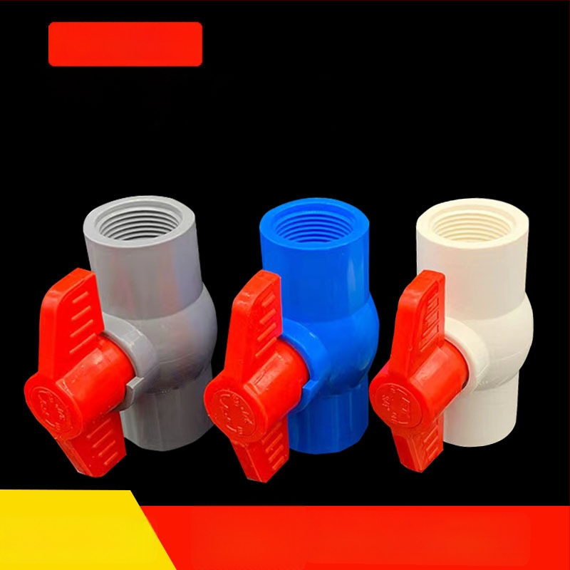 PVC kuglasta ventil, navojni spoj, plastične vodovodne cijevi, veličine 20,25,32,40,50,63,75,90,110