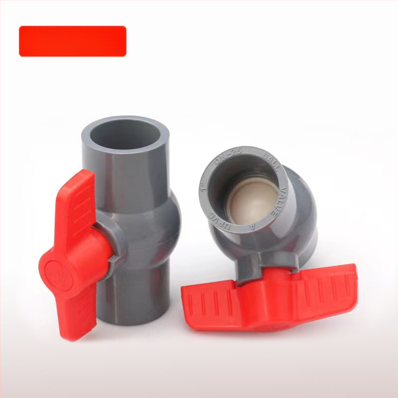 PVC kuglasta ventil, navojni spoj, plastične vodovodne cijevi, veličine 20,25,32,40,50,63,75,90,110