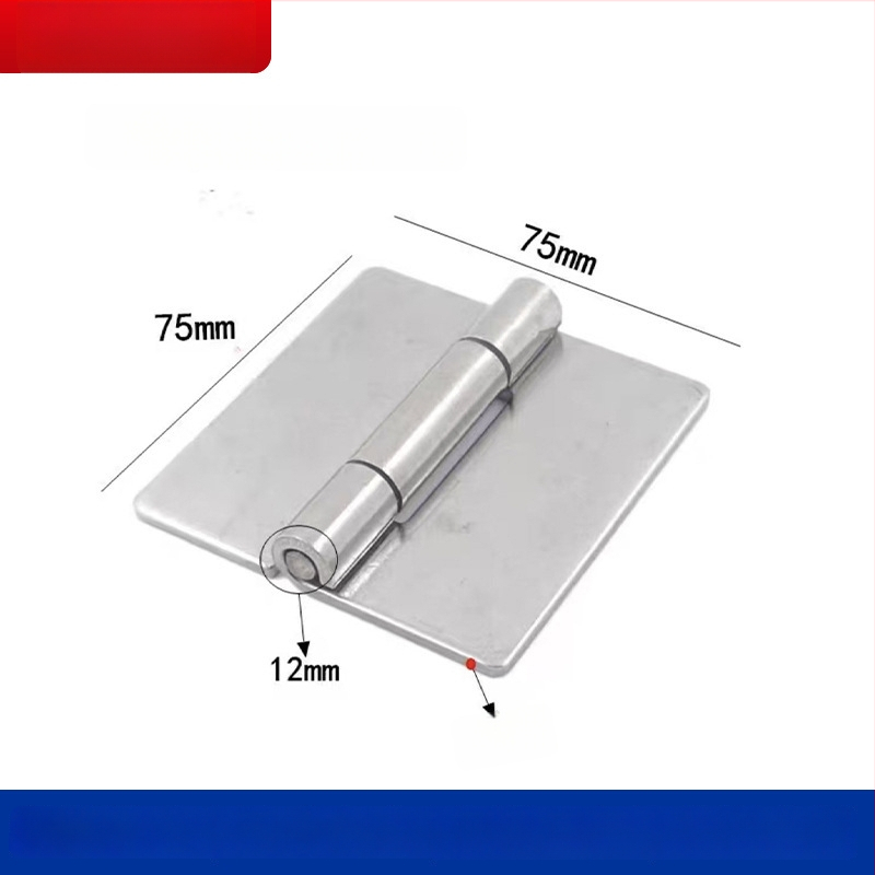 304 nehrđajući čelik, zavaren šarnir za kutiju za distribuciju, bez rupa, 75×75×3 mm, industrijske nosivosti