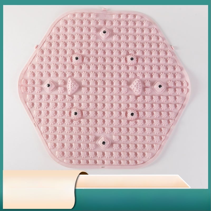 Nyomásos talpmasszázs tábla, hexagonális patchwork dizájn, jóga kiegészítő otthonra