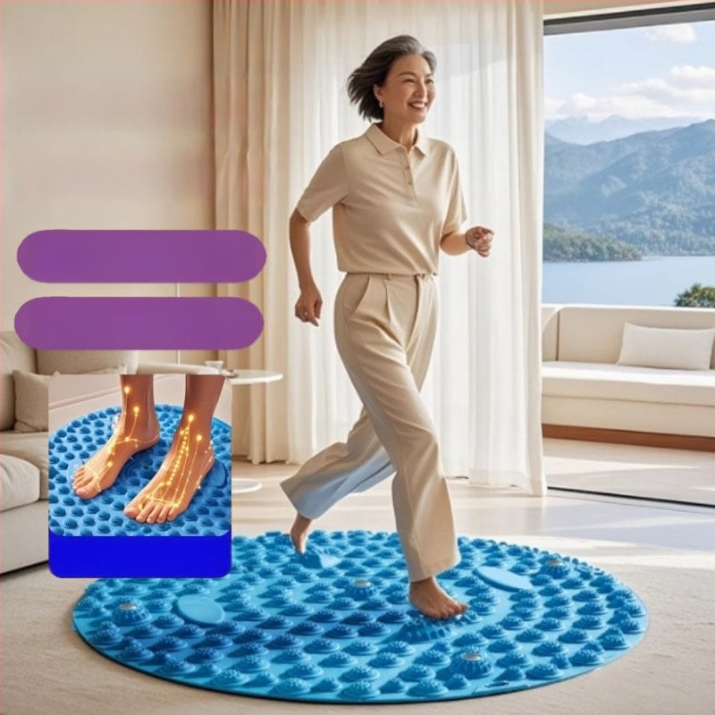 Nyomásos talpmasszázs tábla, hexagonális patchwork dizájn, jóga kiegészítő otthonra