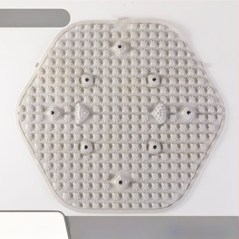 Nyomásos talpmasszázs tábla, hexagonális patchwork dizájn, jóga kiegészítő otthonra