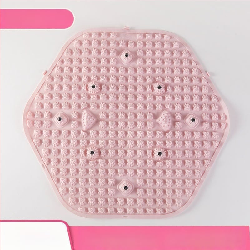 Nyomásos talpmasszázs tábla, hexagonális patchwork dizájn, jóga kiegészítő otthonra