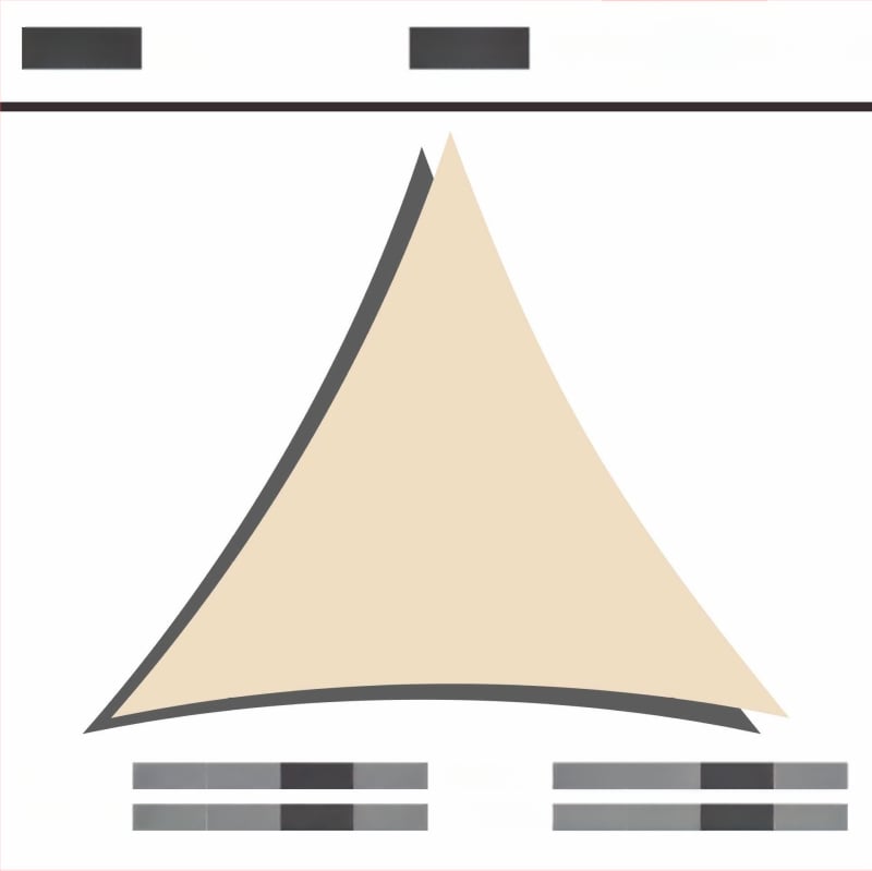 Háromszög árnyékoló vitorla 420D Oxford poliészterből, vízállóság 3000, összecsukható design, testreszabható, kültéri udvarhoz, kerthez és kempingezéshez