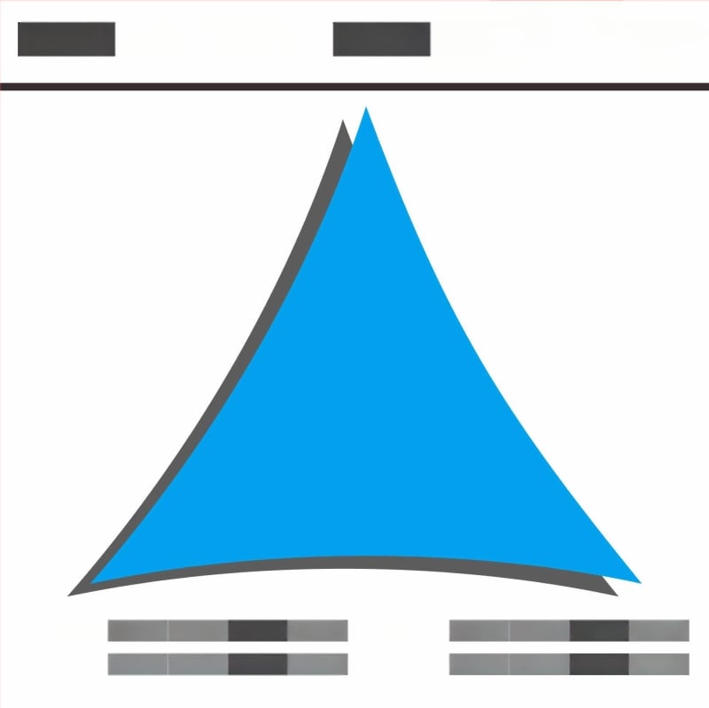 Háromszög árnyékoló vitorla 420D Oxford poliészterből, vízállóság 3000, összecsukható design, testreszabható, kültéri udvarhoz, kerthez és kempingezéshez
