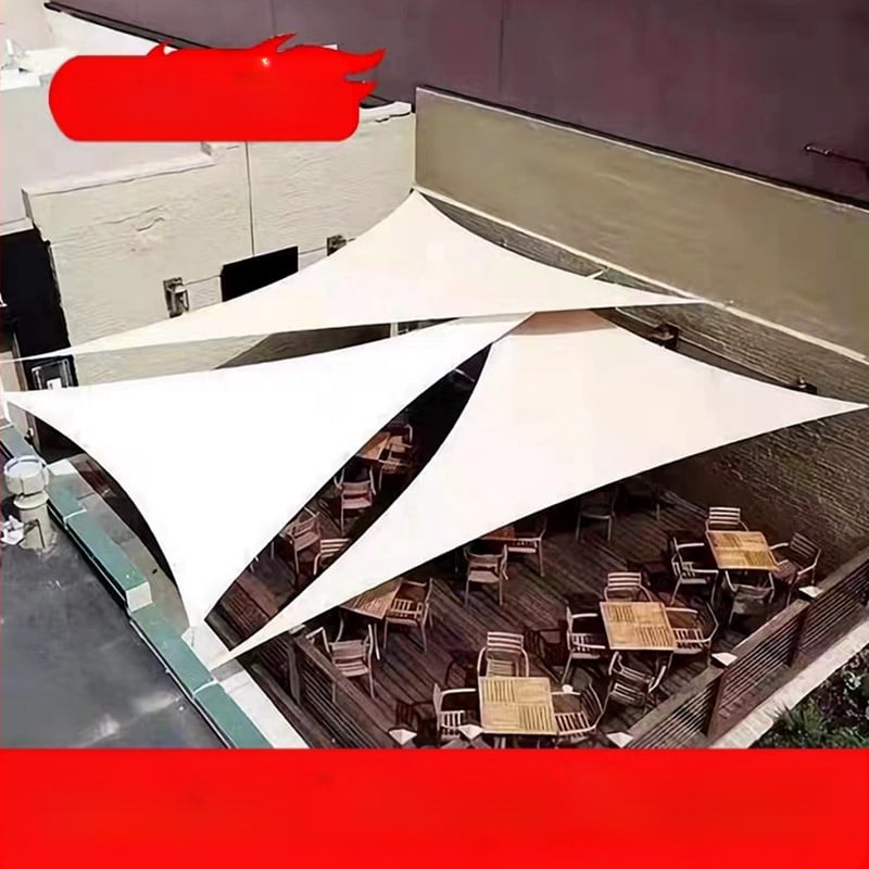 Háromszög árnyékoló vitorla 420D Oxford poliészterből, vízállóság 3000, összecsukható design, testreszabható, kültéri udvarhoz, kerthez és kempingezéshez