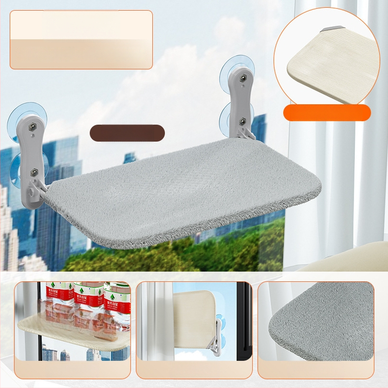 Котешки хамак за прозореца със вакуумна вендуза, плюшено котешко легло