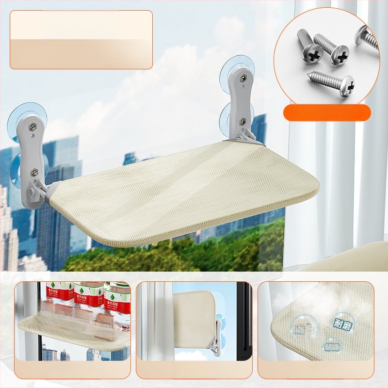 Котешки хамак за прозореца със вакуумна вендуза, плюшено котешко легло