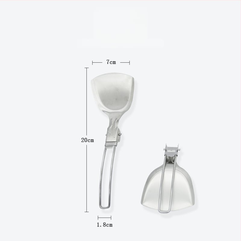 Комплект къмпинг посуда от неръждаема стомана 304, преносим сгъваем многофункционален прибор за готвене за 3–5 души