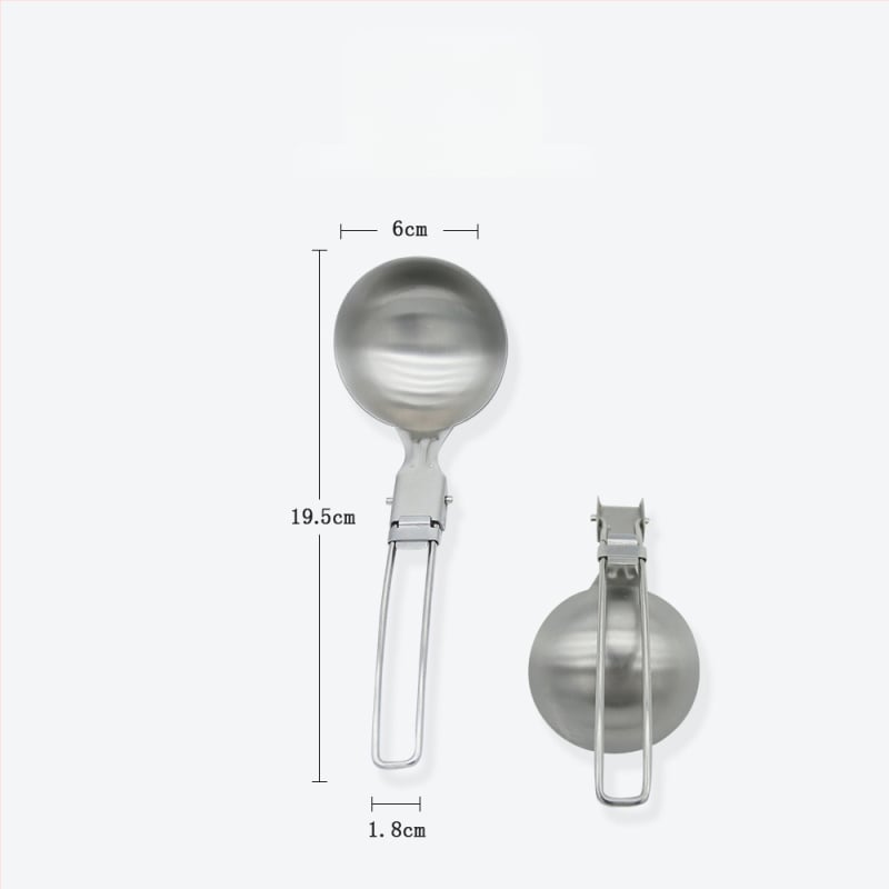 Комплект къмпинг посуда от неръждаема стомана 304, преносим сгъваем многофункционален прибор за готвене за 3–5 души