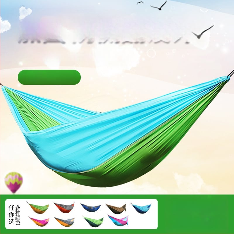 Парашютен хамак за открито, лек и дишащ, двойна хамак; 210T найлон, товароподемност 300, тегло 600 г
