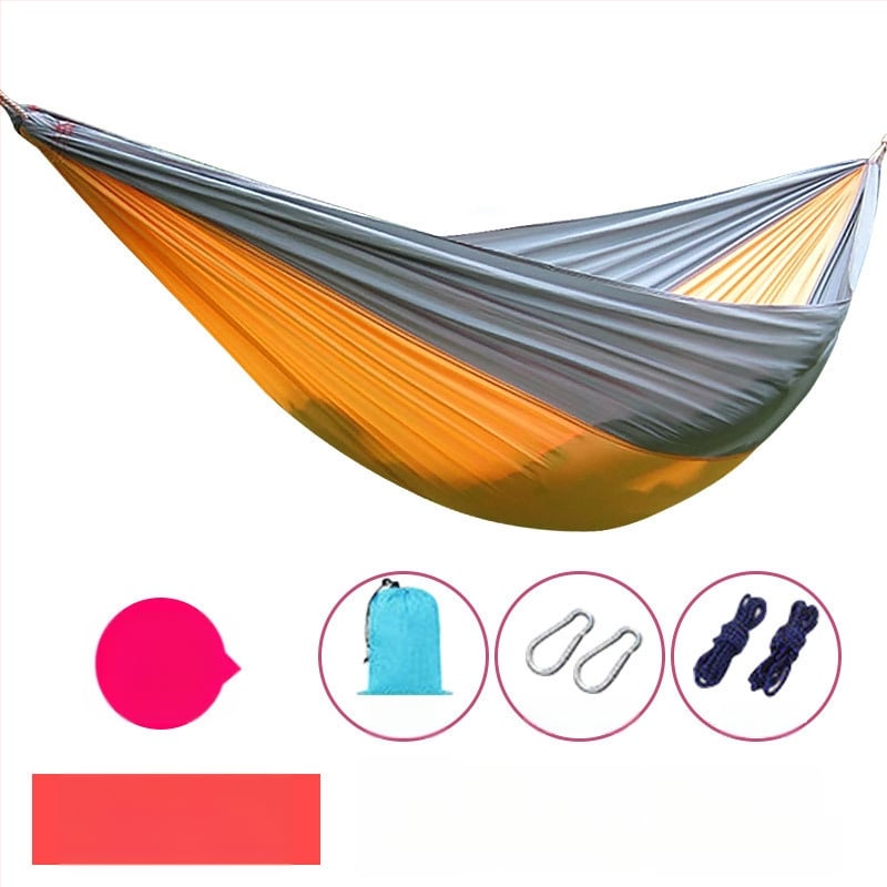 Парашютен хамак за открито, лек и дишащ, двойна хамак; 210T найлон, товароподемност 300, тегло 600 г