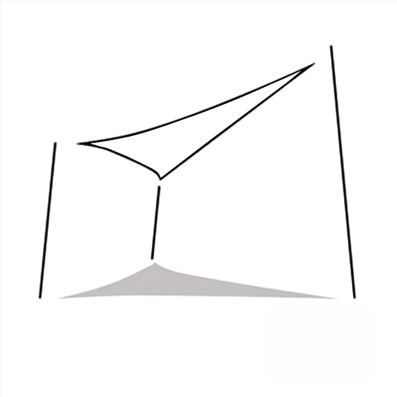 Yazilan kültéri háromszög árnyékoló vászon, vízálló 1