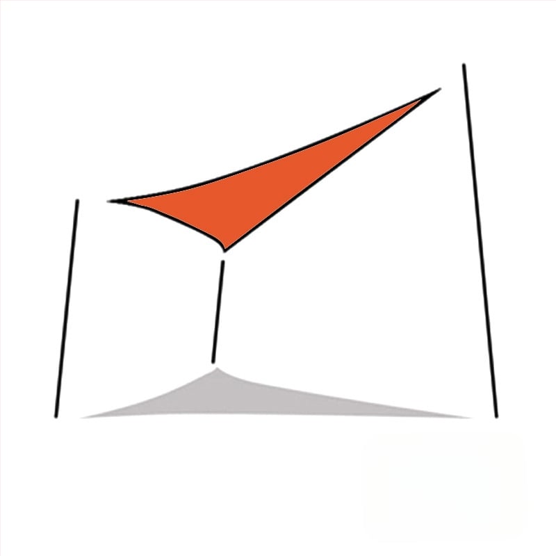 Yazilan kültéri háromszög árnyékoló vászon, vízálló 1