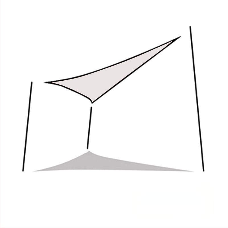 Yazilan kültéri háromszög árnyékoló vászon, vízálló 1