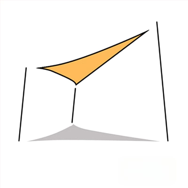 Yazilan kültéri háromszög árnyékoló vászon, vízálló 1