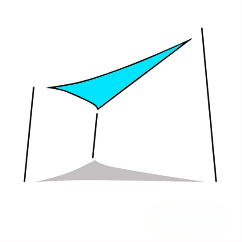 Yazilan kültéri háromszög árnyékoló vászon, vízálló 1