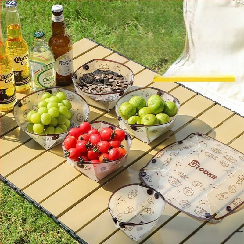 Сгъваем комплект съдове за пътуване: пластмаса; Номер на продукта KPSyG6HY; Чиния/Купа/Чаша