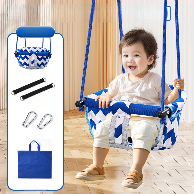 Хамак-люлка за вътрешна и външна употреба за бебета и деца, без скоби, монтаж без пробиване