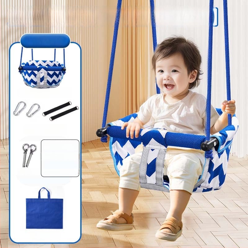 Хамак-люлка за вътрешна и външна употреба за бебета и деца, без скоби, монтаж без пробиване