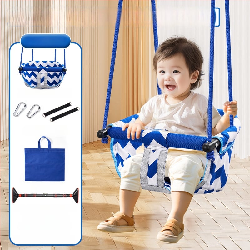 Хамак-люлка за вътрешна и външна употреба за бебета и деца, без скоби, монтаж без пробиване