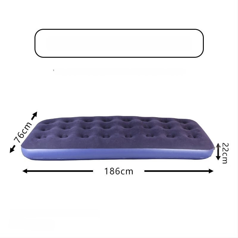 Felfújható ágy; flockált felület; maximális terhelhetőség: 200