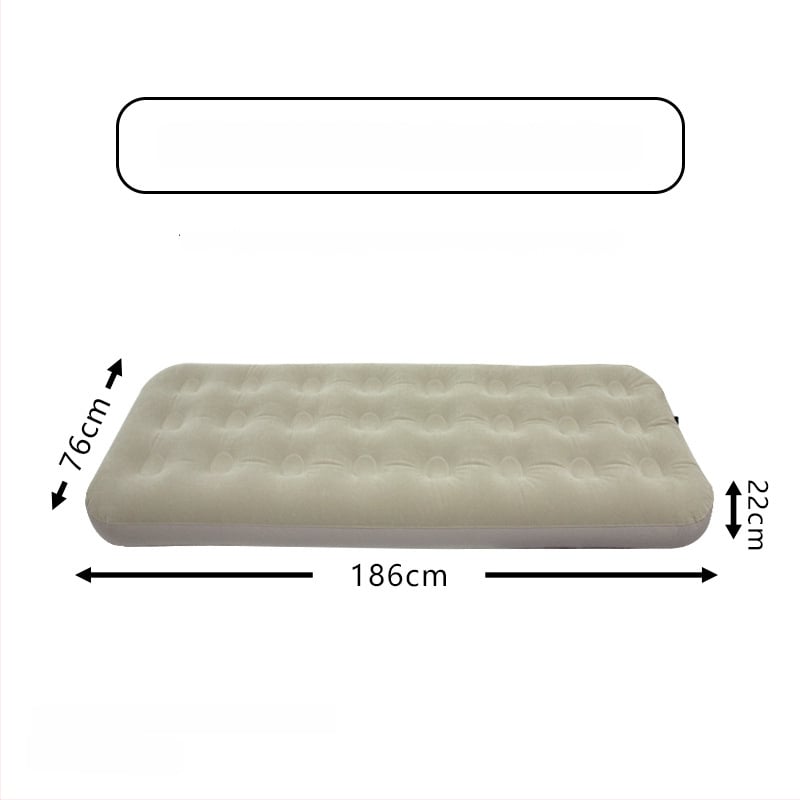 Felfújható ágy; flockált felület; maximális terhelhetőség: 200