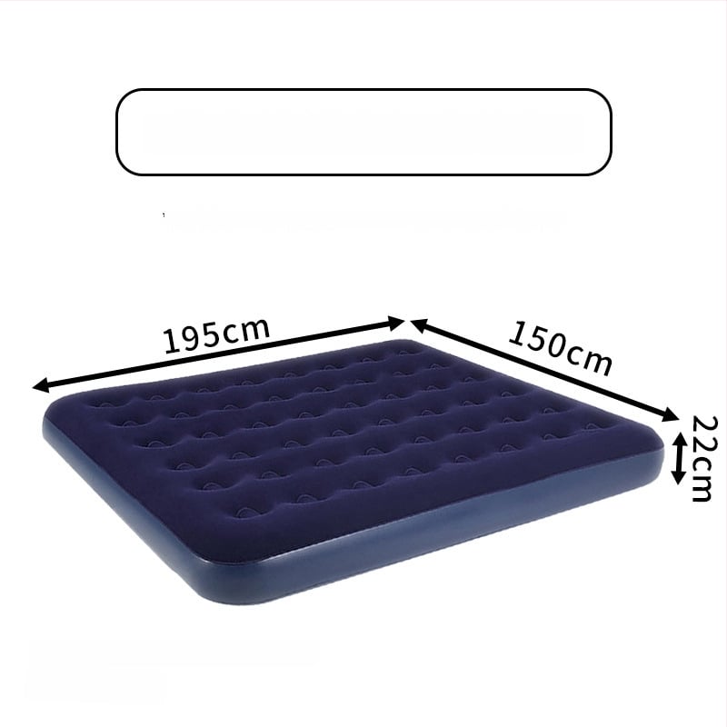 Felfújható ágy; flockált felület; maximális terhelhetőség: 200