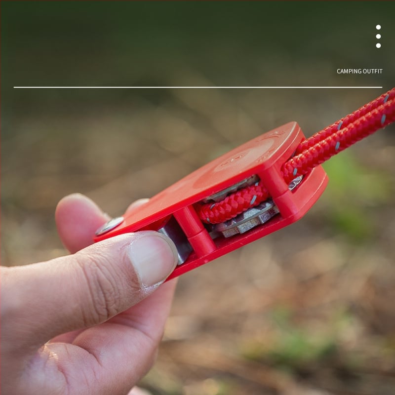 Buye външно регулируемо въже с ролка, метална конструкция, рефлективна въжена линия за палатки и навеси