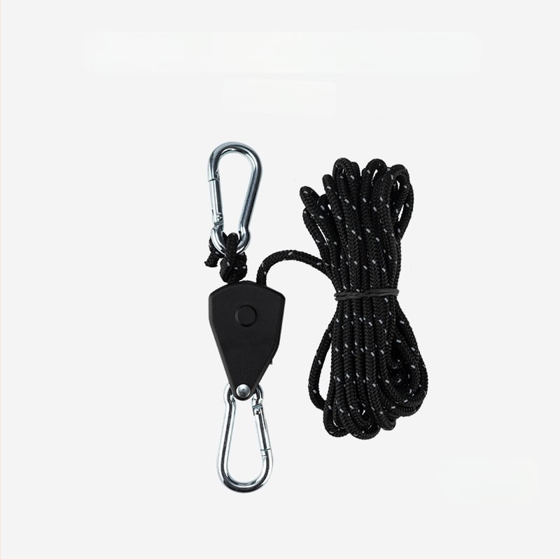 Buye външно регулируемо въже с ролка, метална конструкция, рефлективна въжена линия за палатки и навеси