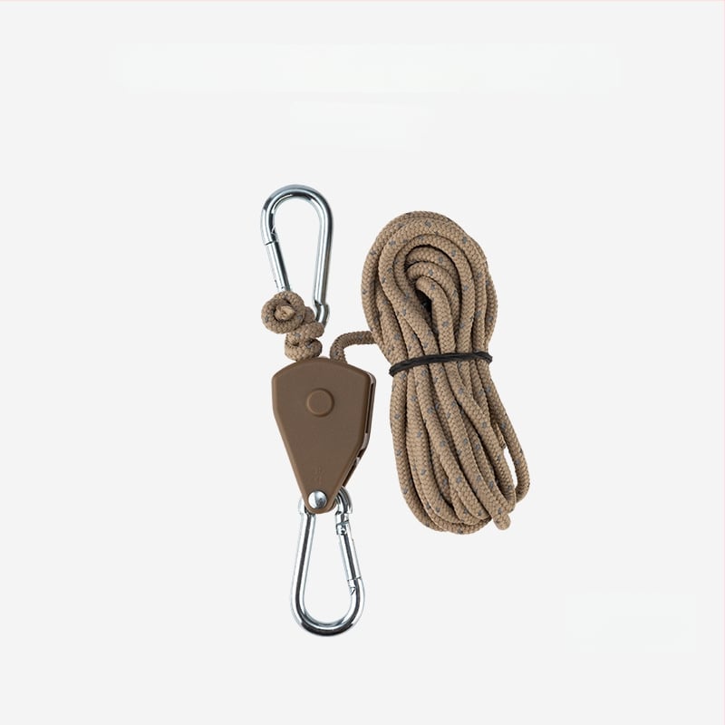 Buye външно регулируемо въже с ролка, метална конструкция, рефлективна въжена линия за палатки и навеси