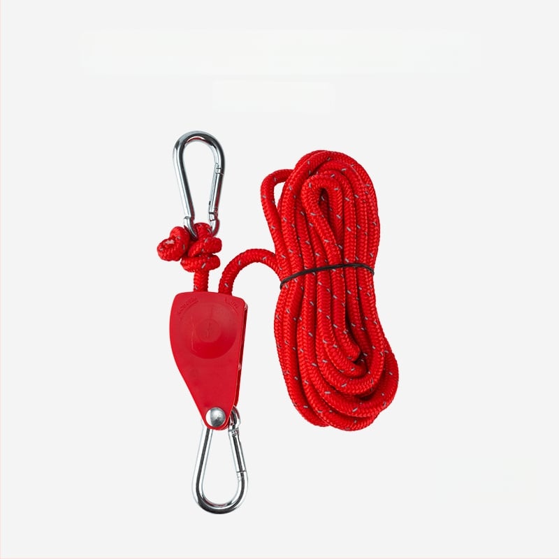 Buye външно регулируемо въже с ролка, метална конструкция, рефлективна въжена линия за палатки и навеси