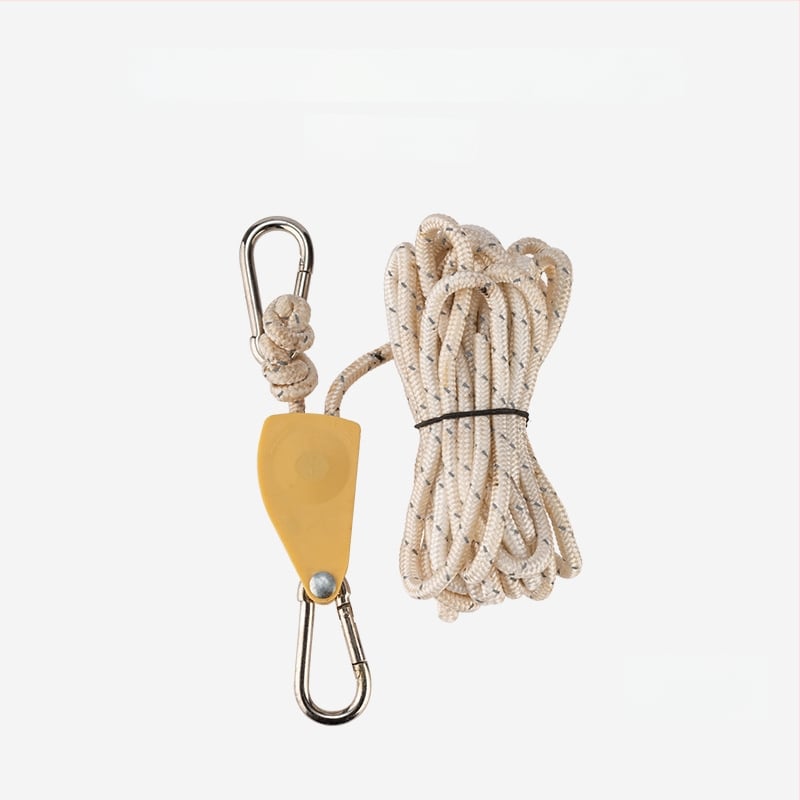 Buye външно регулируемо въже с ролка, метална конструкция, рефлективна въжена линия за палатки и навеси