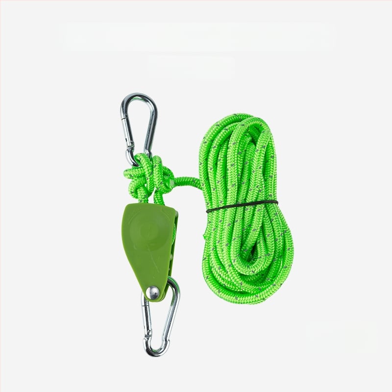 Buye външно регулируемо въже с ролка, метална конструкция, рефлективна въжена линия за палатки и навеси