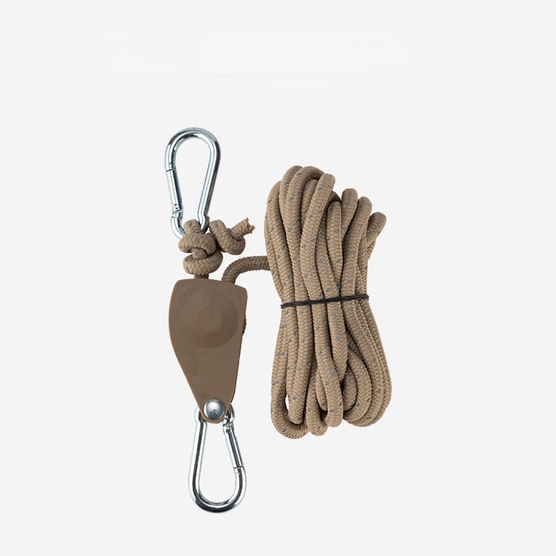 Buye външно регулируемо въже с ролка, метална конструкция, рефлективна въжена линия за палатки и навеси