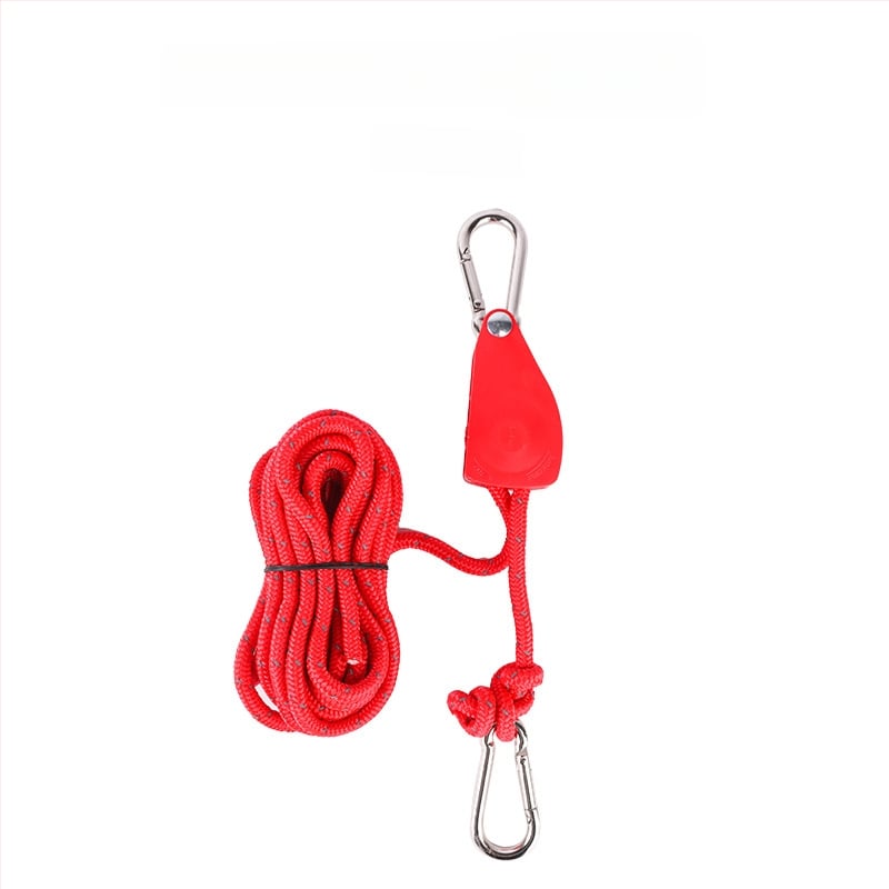 Buye Кампинг Метален Роликов Лост за Регулируемо Въжe за Навес и Палатка – Еластично Въжe с Кука и Катарама