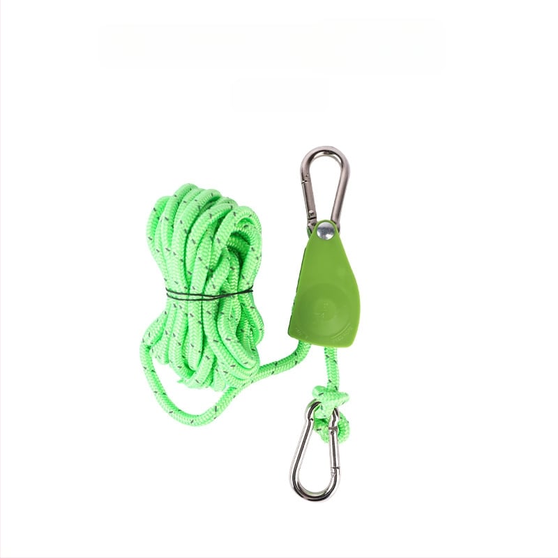 Buye Кампинг Метален Роликов Лост за Регулируемо Въжe за Навес и Палатка – Еластично Въжe с Кука и Катарама