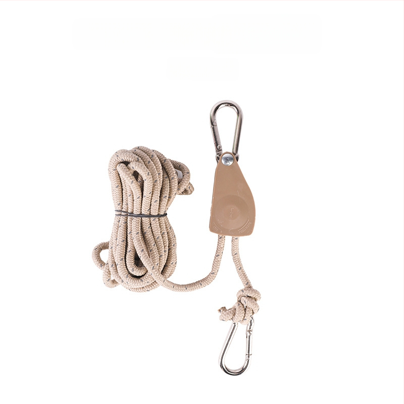 Buye Кампинг Метален Роликов Лост за Регулируемо Въжe за Навес и Палатка – Еластично Въжe с Кука и Катарама