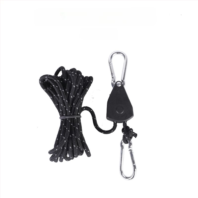 Buye Кампинг Метален Роликов Лост за Регулируемо Въжe за Навес и Палатка – Еластично Въжe с Кука и Катарама