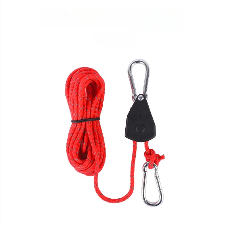 Buye Кампинг Метален Роликов Лост за Регулируемо Въжe за Навес и Палатка – Еластично Въжe с Кука и Катарама